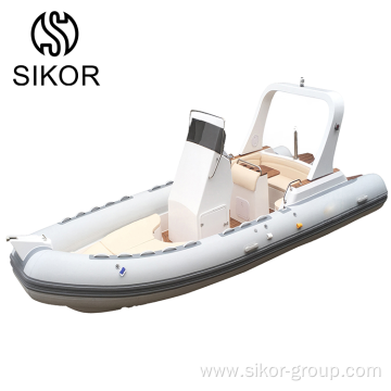 CE Certification Luxury Rib 680 Fiberglass Dinghy Inflatable Tender Boats For Sale